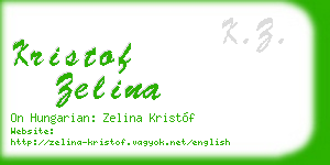 kristof zelina business card